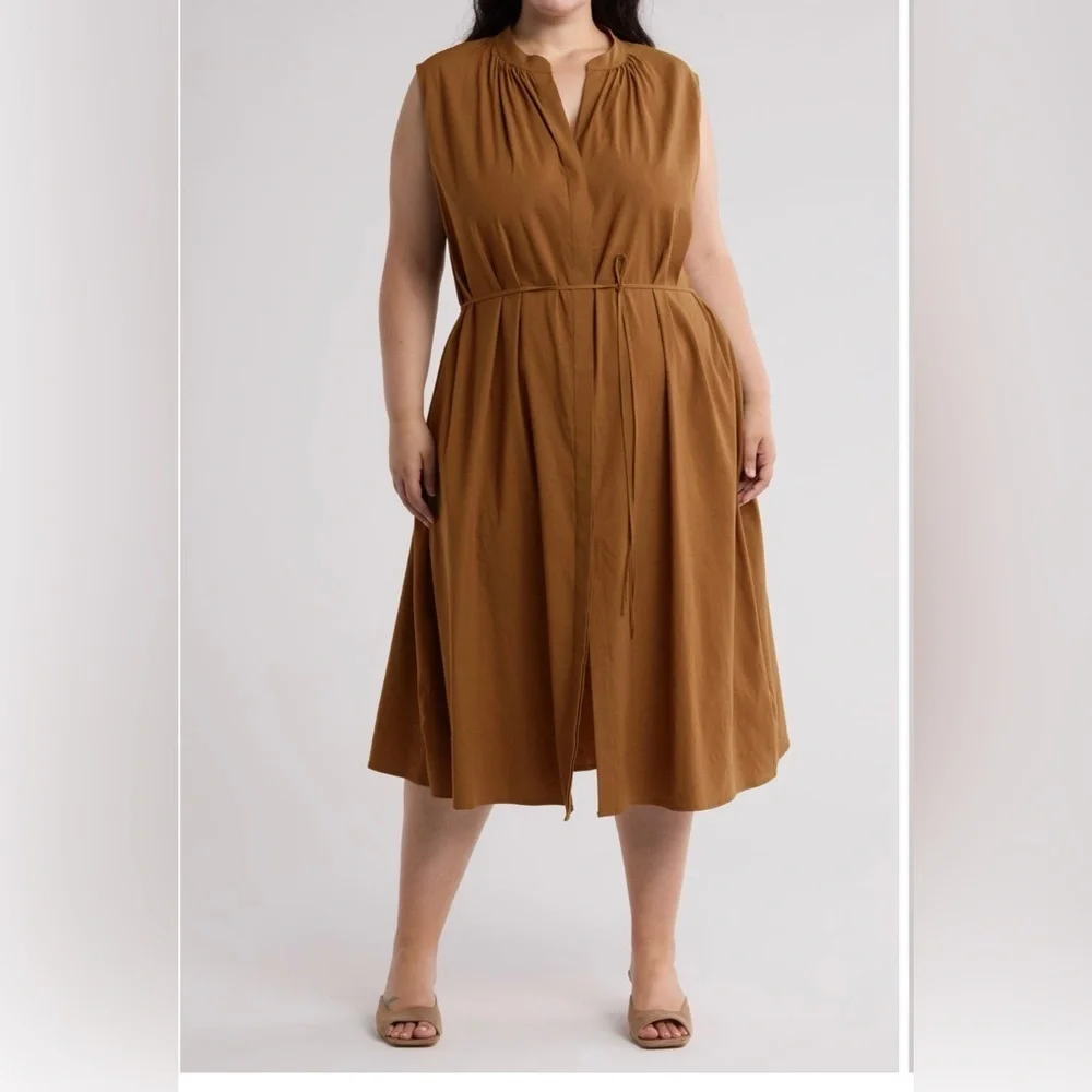 Vince Brown Midi Dress - Picture 1 of 6